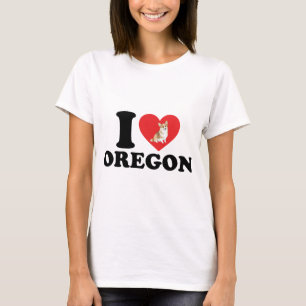 Ich Liebe Oregon und mein Corgi T-Shirt