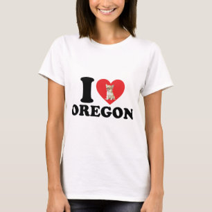 Ich Liebe Oregon und My Chihuahua T-Shirt