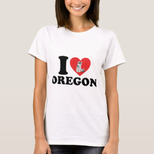 Ich Liebe Oregon und My Husky T-Shirt