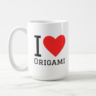 Ich liebe Origami Kaffeetasse