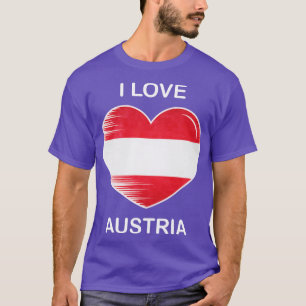 Ich Liebe Österreich Flaggen meine Zuhause Mein La T-Shirt