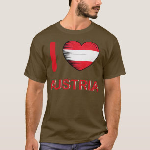 Ich Liebe Österreich Flaggen meine Zuhause Mein La T-Shirt