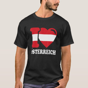 Ich liebe Österreich Heimat Österreichische Flagge T-Shirt