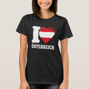 Ich liebe Österreich Heimat Österreichische Flagge T-Shirt