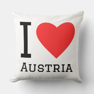 Ich liebe Österreich Quadratischer Aufkleber Kissen