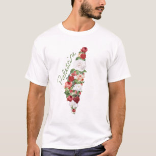 Ich liebe Palästina Palästinensische Rosenkarte T-Shirt