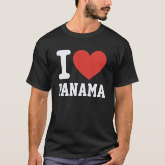 Ich liebe Panama Herz Souvenir Liebhaber Stolz Rei T-Shirt