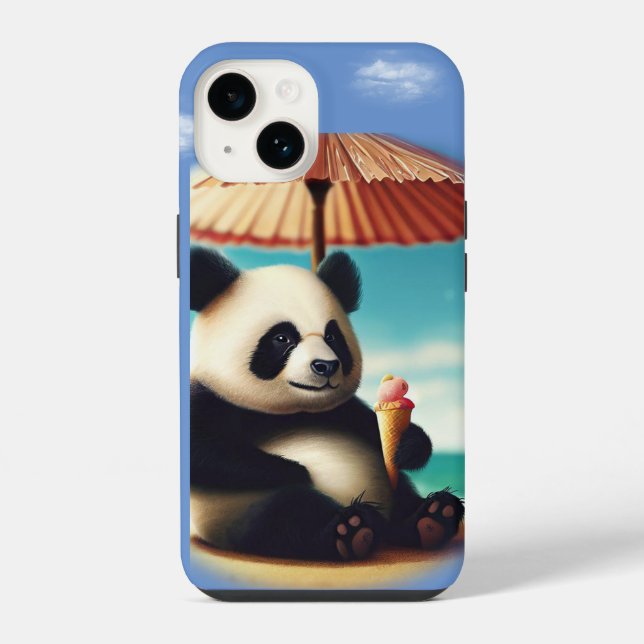 Ich liebe Panda Bären iPhone Hülle (Rückseite)