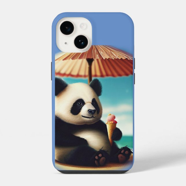 Ich liebe Panda Bären iPhone Hülle (Rückseite)