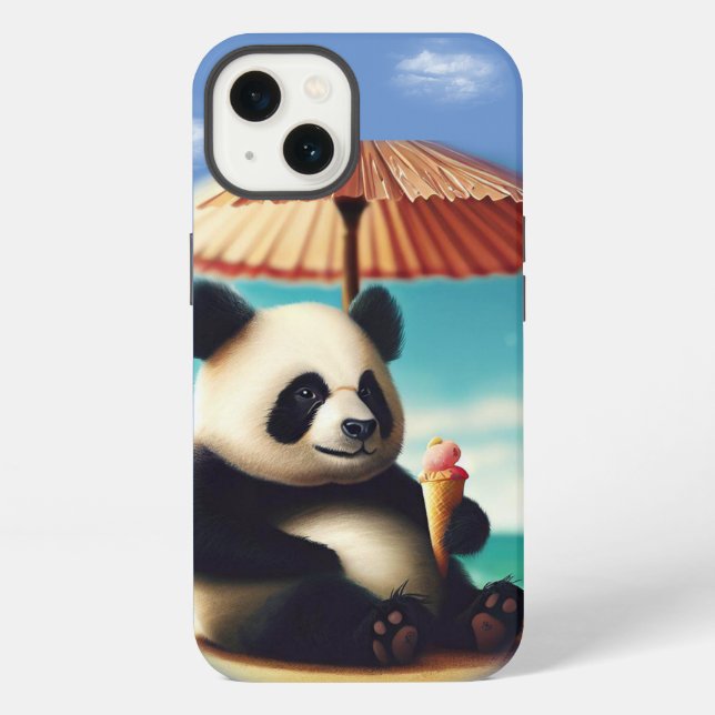 Ich liebe Panda Bären iPhone Hülle (Rückseite)