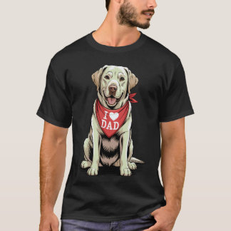 Ich liebe Papa Labrador Retriever Liebhaber Hund V T-Shirt