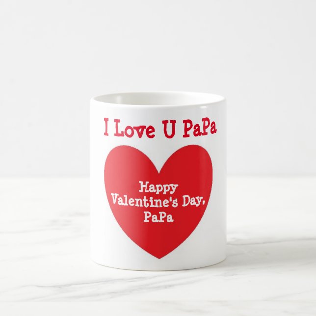 Ich liebe Papa - Roter Valentinstag - Kaffeetasse (Mittel)