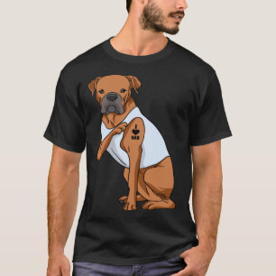 Ich liebe Papa Tattoo Boxer-Hund Vatertag T-Shirt