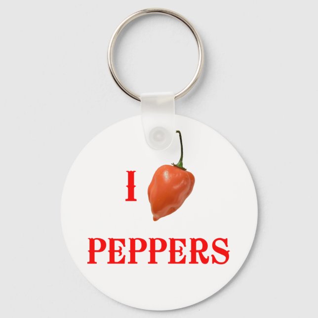 Ich liebe Paprika Schlüsselanhänger (Vorderseite)
