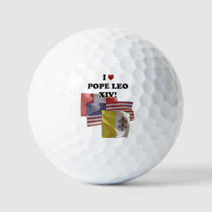 Ich Liebe Papst Leo XIV! (Fassung II) Golfball