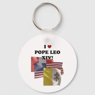 Ich Liebe Papst Leo XIV! (Fassung II) Schlüsselanhänger