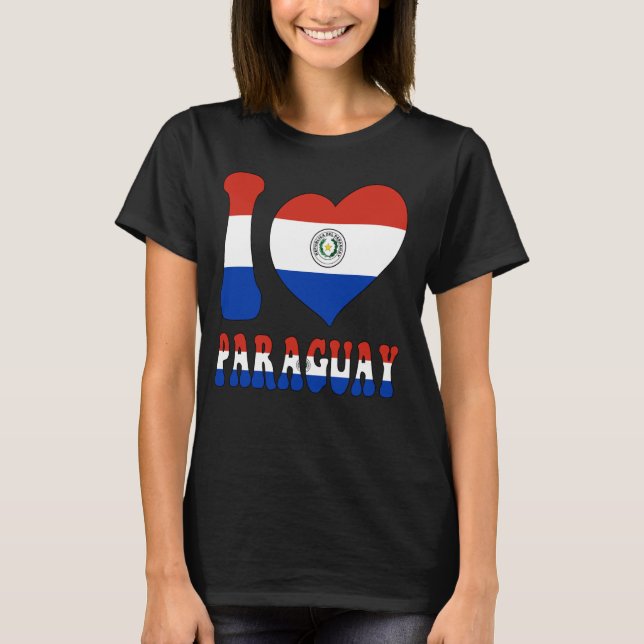 Ich Liebe Paraguay stolz auf paraguayische Coole F T-Shirt (Vorderseite)