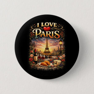 Ich liebe Paris Button