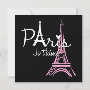 Ich liebe Paris Eiffelturm Frankreich Französische Dankeskarte