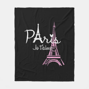 Ich liebe Paris Eiffelturm Frankreich Französische Fleecedecke