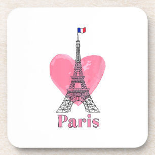 Ich liebe Paris Eiffelturm Frankreich Geschenk Getränkeuntersetzer