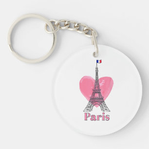 Ich liebe Paris Eiffelturm Frankreich Geschenk Schlüsselanhänger