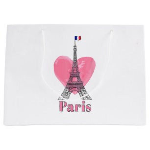 Ich liebe Paris Eiffelturm Frankreich GeschenkIch  Große Geschenktüte