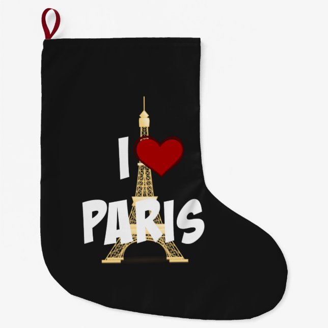 Ich liebe Paris, Eiffelturm, Großer Weihnachtsstrumpf (Vorderseite)