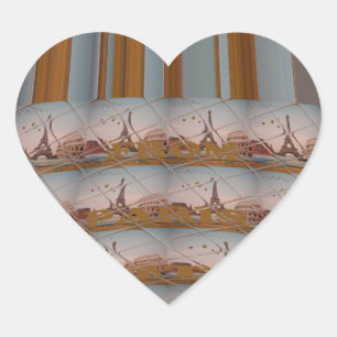 Ich liebe Paris ( I Love Paris ) Herz-Aufkleber
