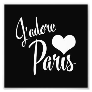 Ich liebe Paris - J'adore Paris im Vintage-Stil Fotodruck