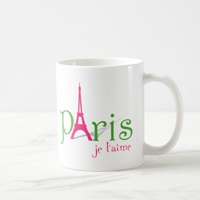 Ich liebe Paris Kaffeetasse (Rechts)