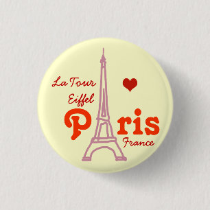 Ich liebe Paris . romantisch Button
