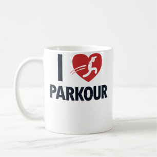 Ich liebe Parkour Wandlauf Traceur Training Spring Kaffeetasse