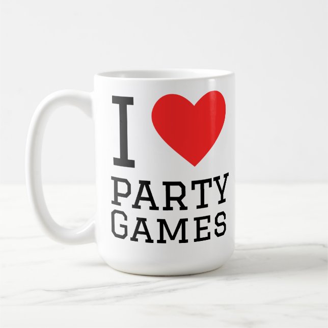 Ich liebe Partyspiele Kaffeetasse (Links)