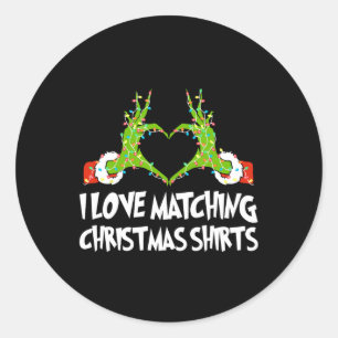 Ich Liebe passt Weihnachten, aber ich Paare nicht Runder Aufkleber