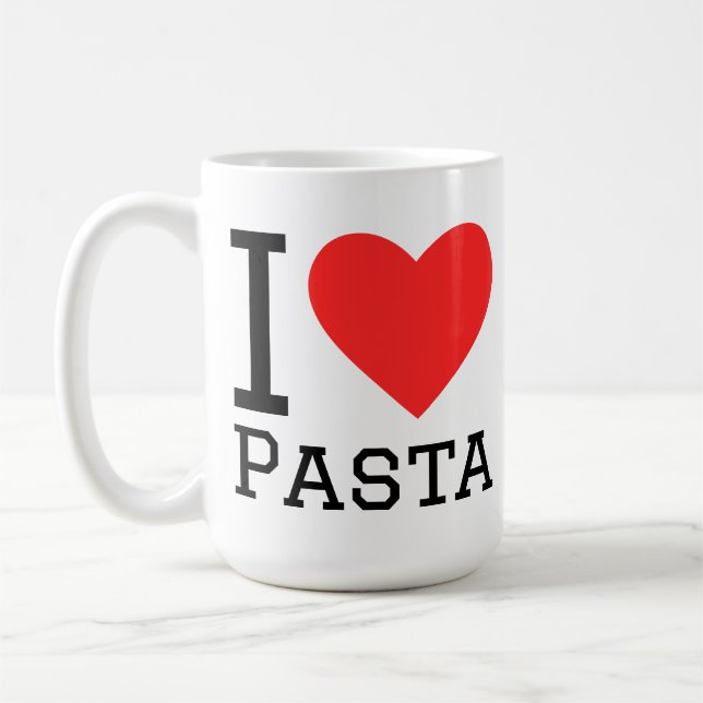 Ich liebe Pasta Kaffeetasse (Links)