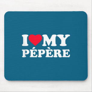 Ich liebe Pepere Heart Family Großvater Tank Mousepad