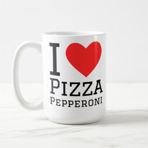 Ich liebe Pepperoni-Pizza Kaffeetasse