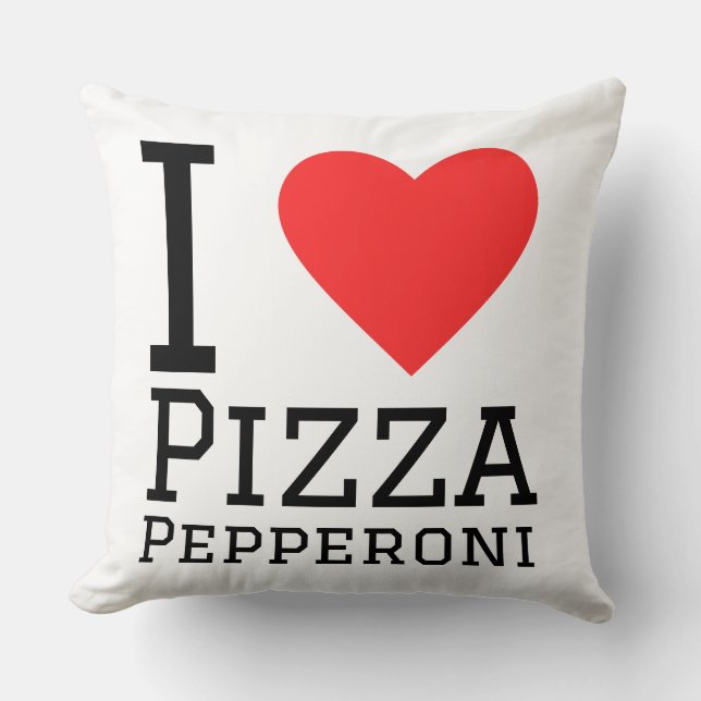 Ich liebe Pepperoni-Pizza  Kissen (Vorderseite)