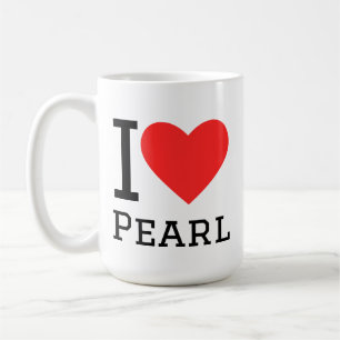 Ich liebe Perle Kaffeetasse
