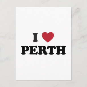 Ich liebe Perth Australien Postkarte