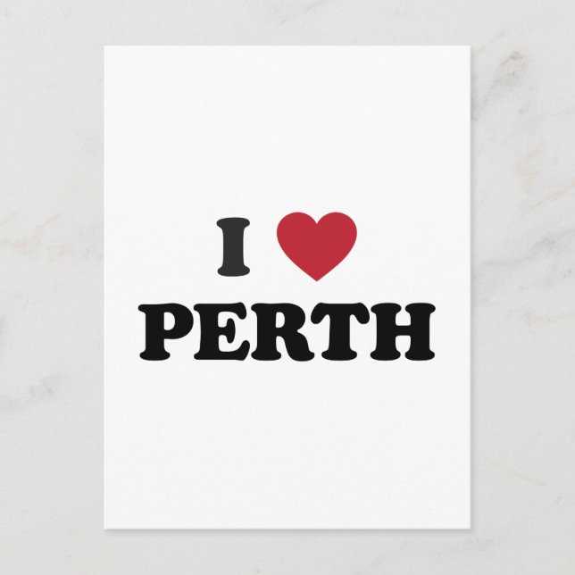 Ich liebe Perth Australien Postkarte (Vorderseite)