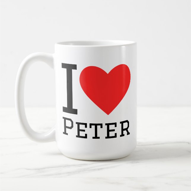 Ich liebe Peter Kaffeetasse (Links)