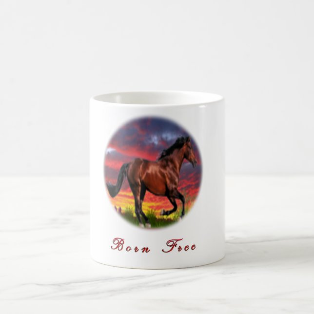 Ich liebe Pferde Kaffeetasse (Mittel)