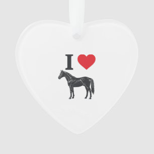Ich liebe Pferde Vintage-Stich-Shirt-Design_1 Ornament