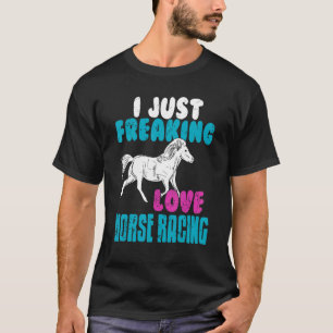 Ich liebe Pferderennen Retro Cool einfach wahnsinn T-Shirt