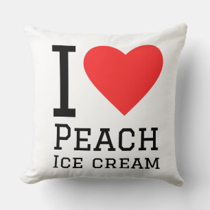 Ich liebe Pfirsich-Eiscreme Kissen