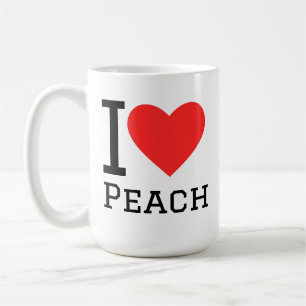 Ich liebe Pfirsich Kaffeetasse