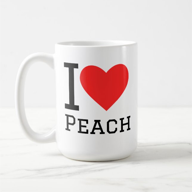 Ich liebe Pfirsich Kaffeetasse (Links)