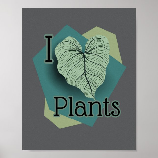 Ich liebe Pflanzen Poster (Vorne)